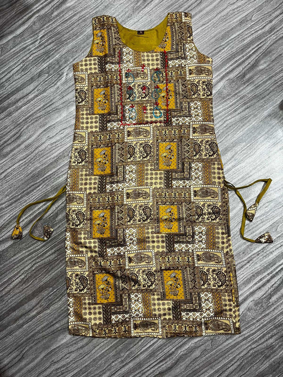 Women's 3 Piece Pure Cotton Printed Suit – Kurta with Embroidery, Bottom & Dupatta"