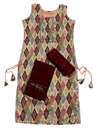Women's 3 Piece Pure Cotton Embroidered Suit – Maroon Bottom & Dupatta with Designer Printed Kurta