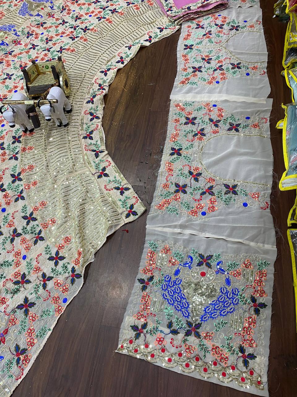 Royal Mor Mahal Mirror Embroidered Lehenga Choli