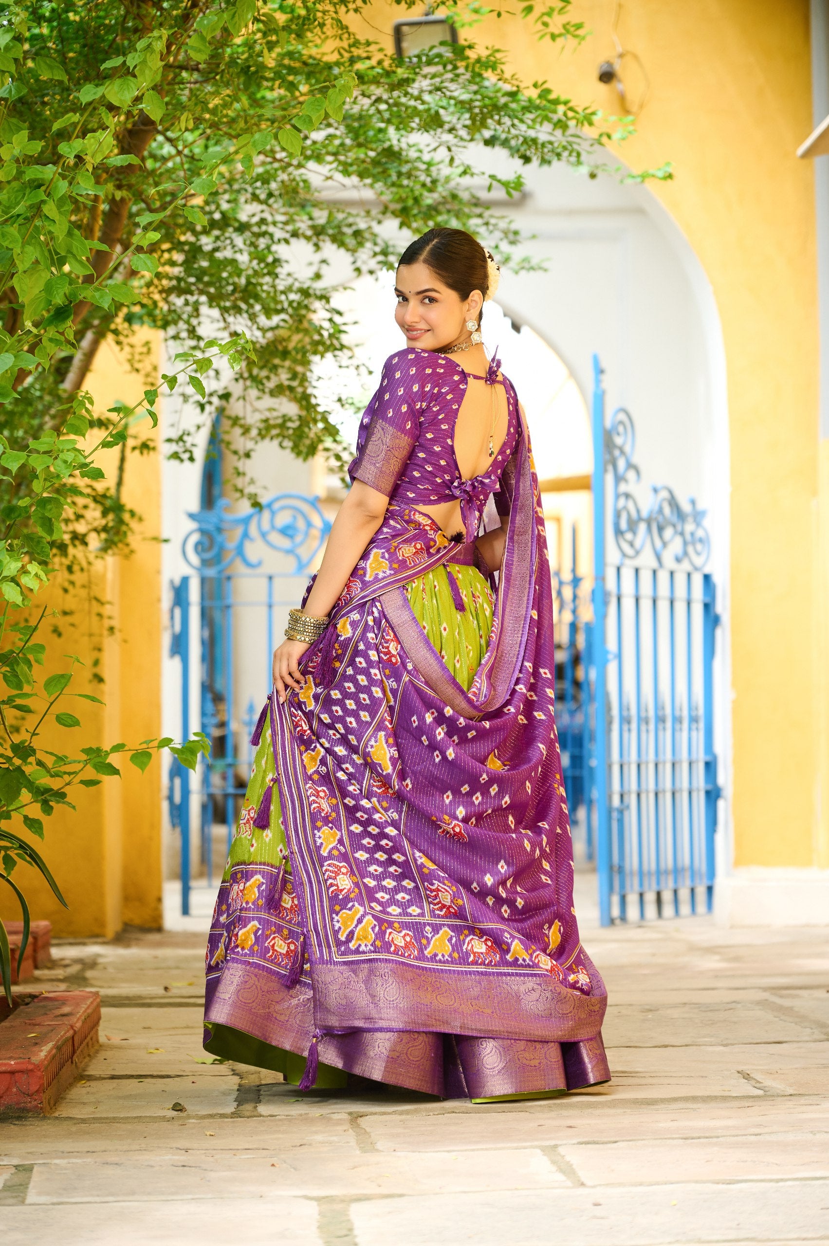 ✨ Heavy Lichi Jacquard Lehenga Choli with Dupatta (Stitched, Upto Size 44) | Bridal Party Wear ✨
