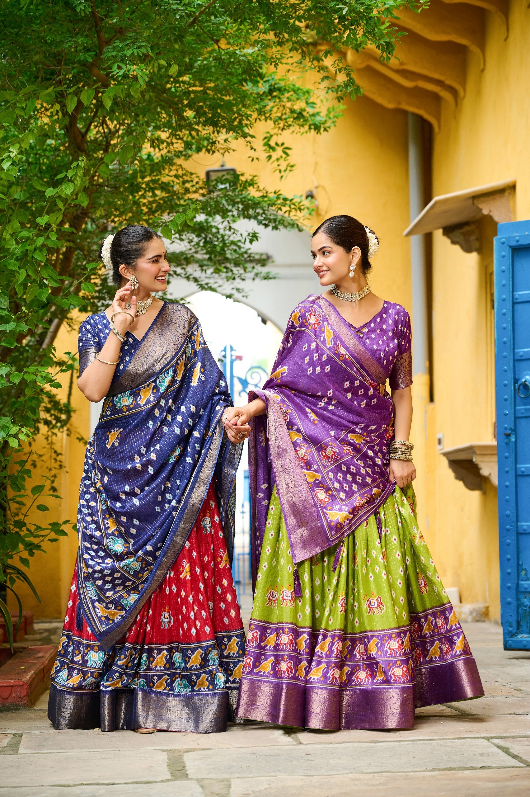✨ Heavy Lichi Jacquard Lehenga Choli with Dupatta (Stitched, Upto Size 44) | Bridal Party Wear ✨