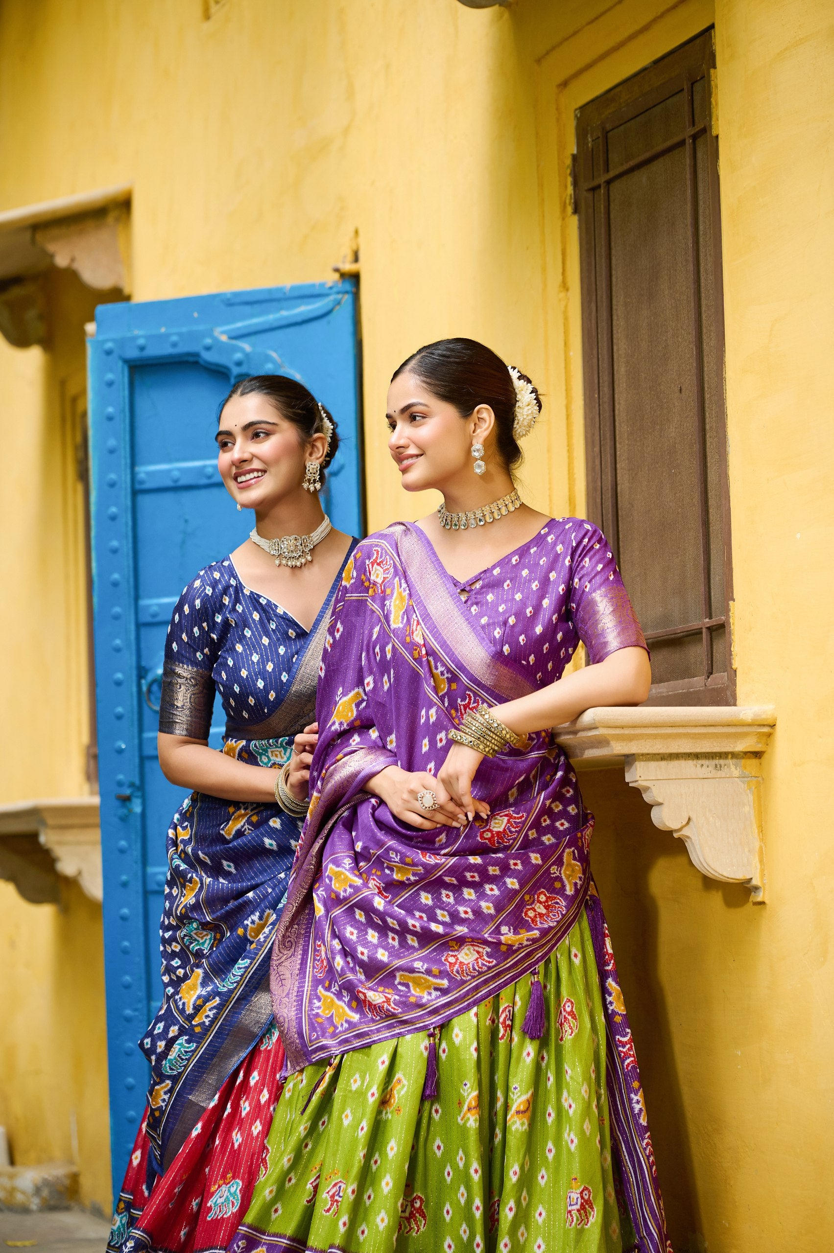✨ Heavy Lichi Jacquard Lehenga Choli with Dupatta (Stitched, Upto Size 44) | Bridal Party Wear ✨