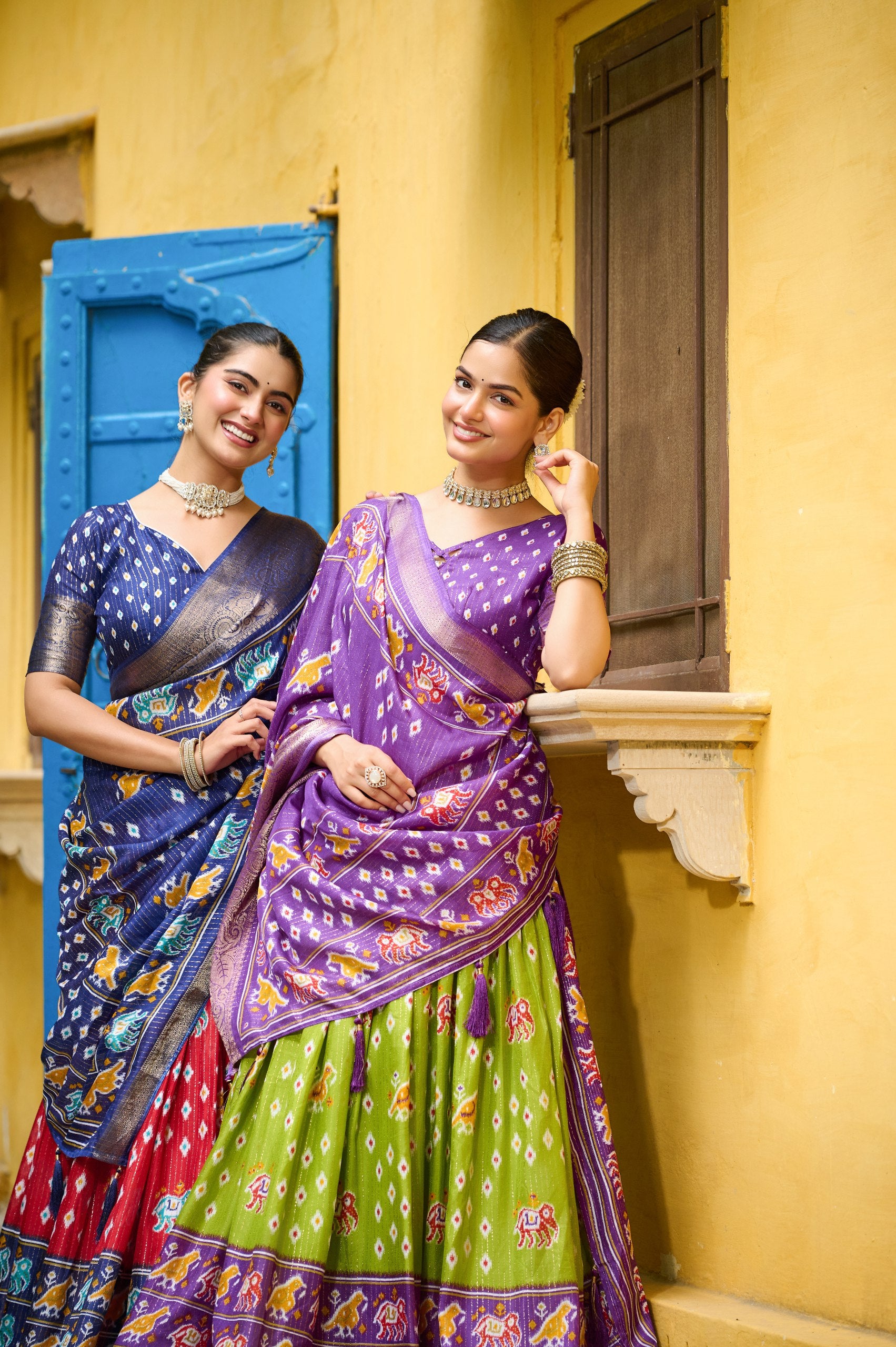 ✨ Heavy Lichi Jacquard Lehenga Choli with Dupatta (Stitched, Upto Size 44) | Bridal Party Wear ✨