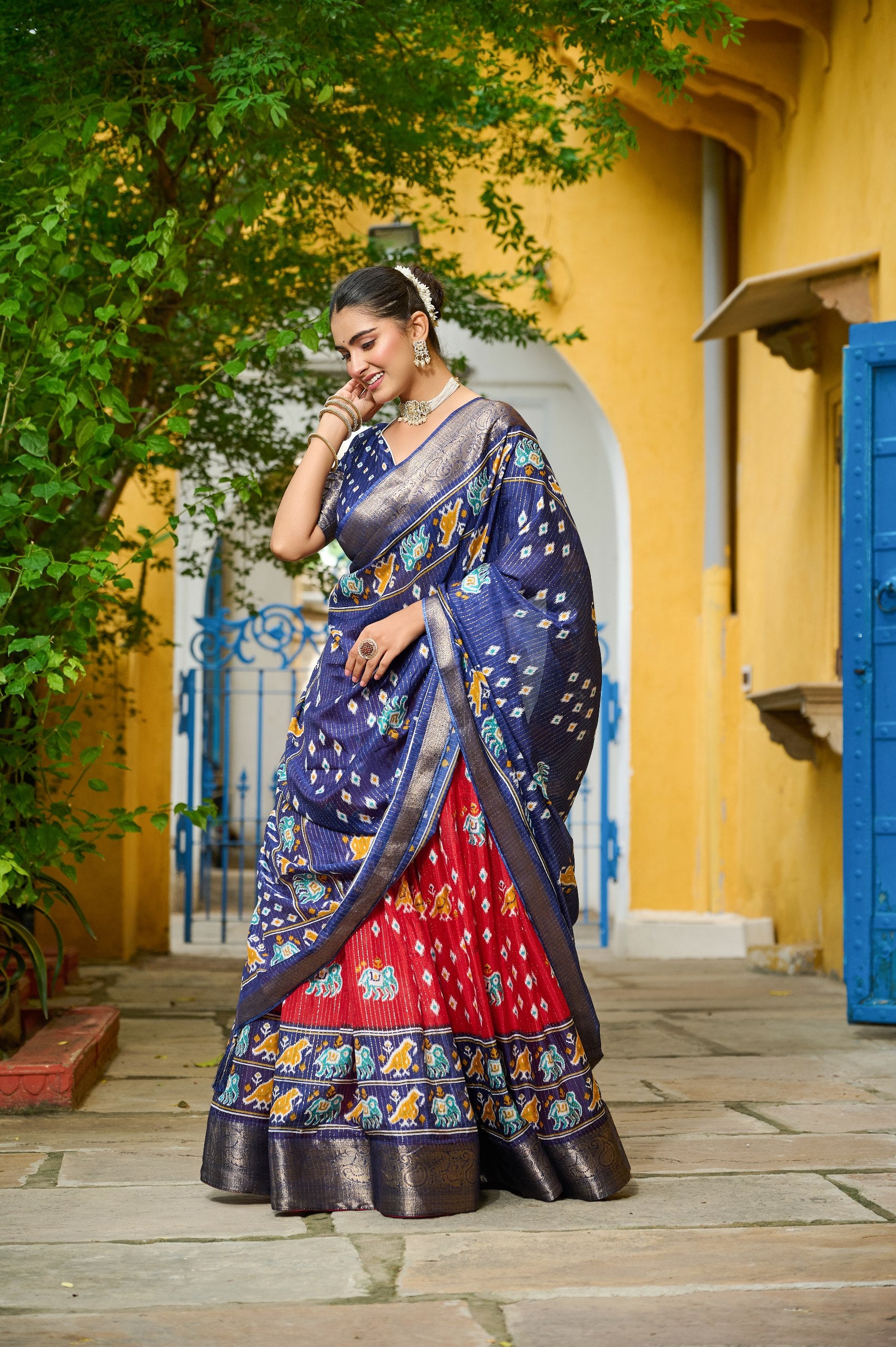 ✨ Heavy Lichi Jacquard Lehenga Choli with Dupatta (Stitched, Upto Size 44) | Bridal Party Wear ✨