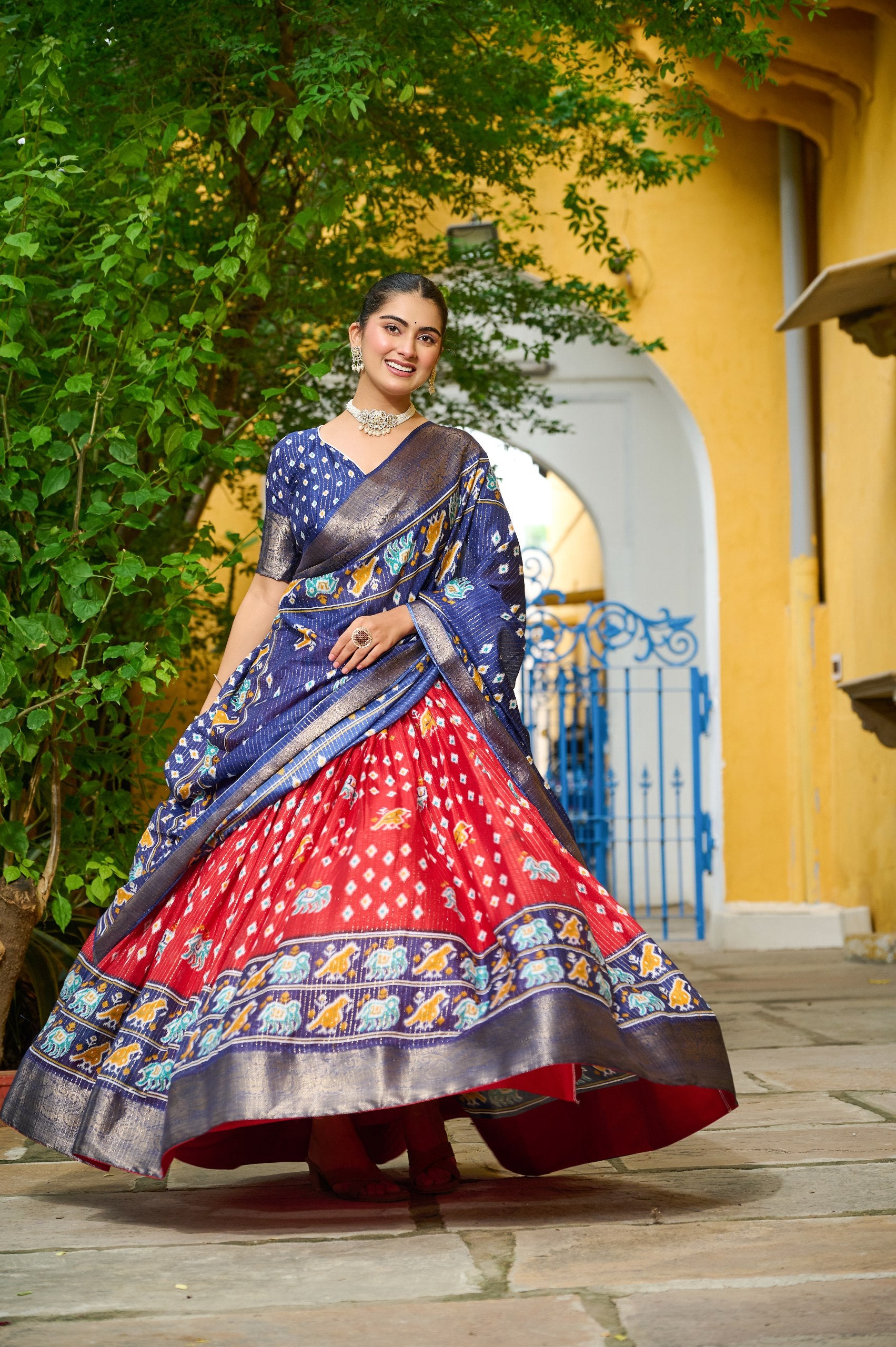 ✨ Heavy Lichi Jacquard Lehenga Choli with Dupatta (Stitched, Upto Size 44) | Bridal Party Wear ✨