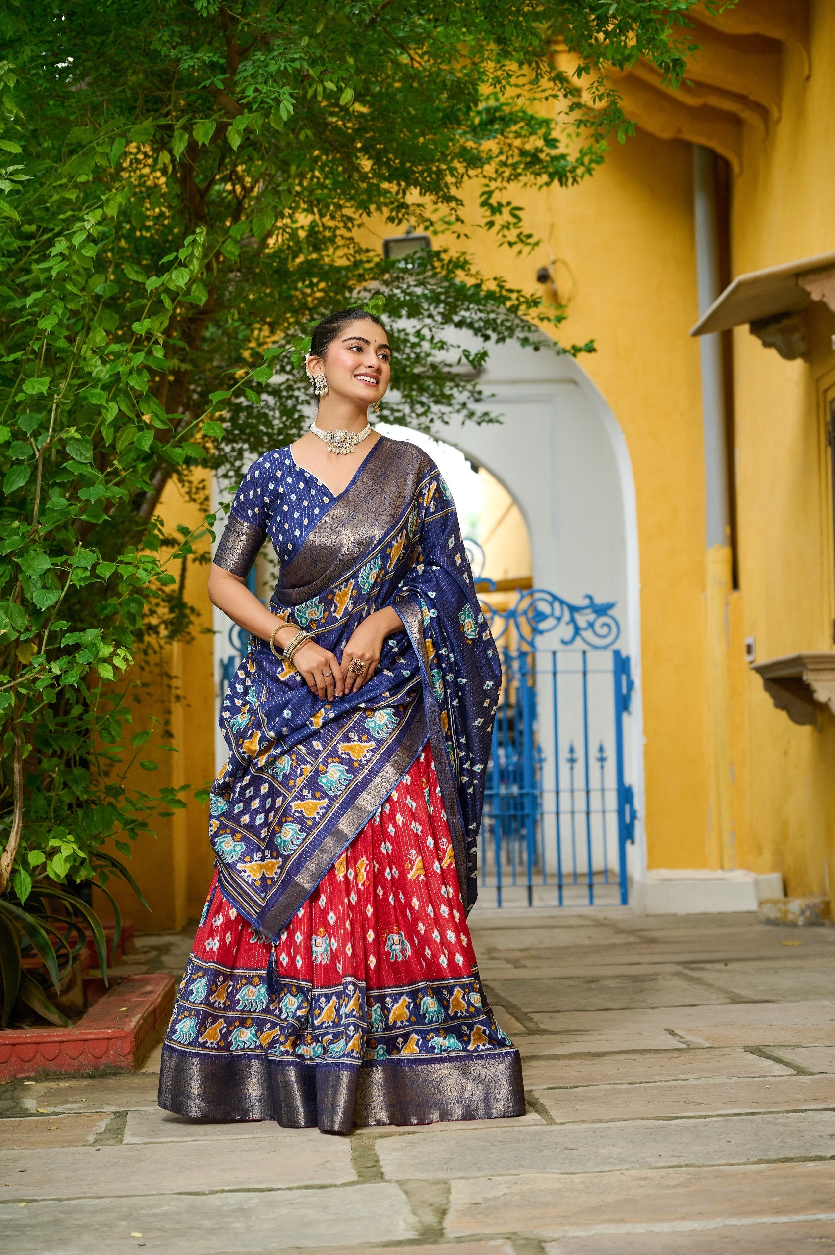✨ Heavy Lichi Jacquard Lehenga Choli with Dupatta (Stitched, Upto Size 44) | Bridal Party Wear ✨