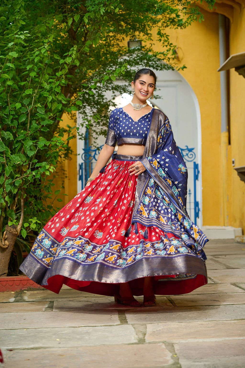 ✨ Heavy Lichi Jacquard Lehenga Choli with Dupatta (Stitched, Upto Size 44) | Bridal Party Wear ✨