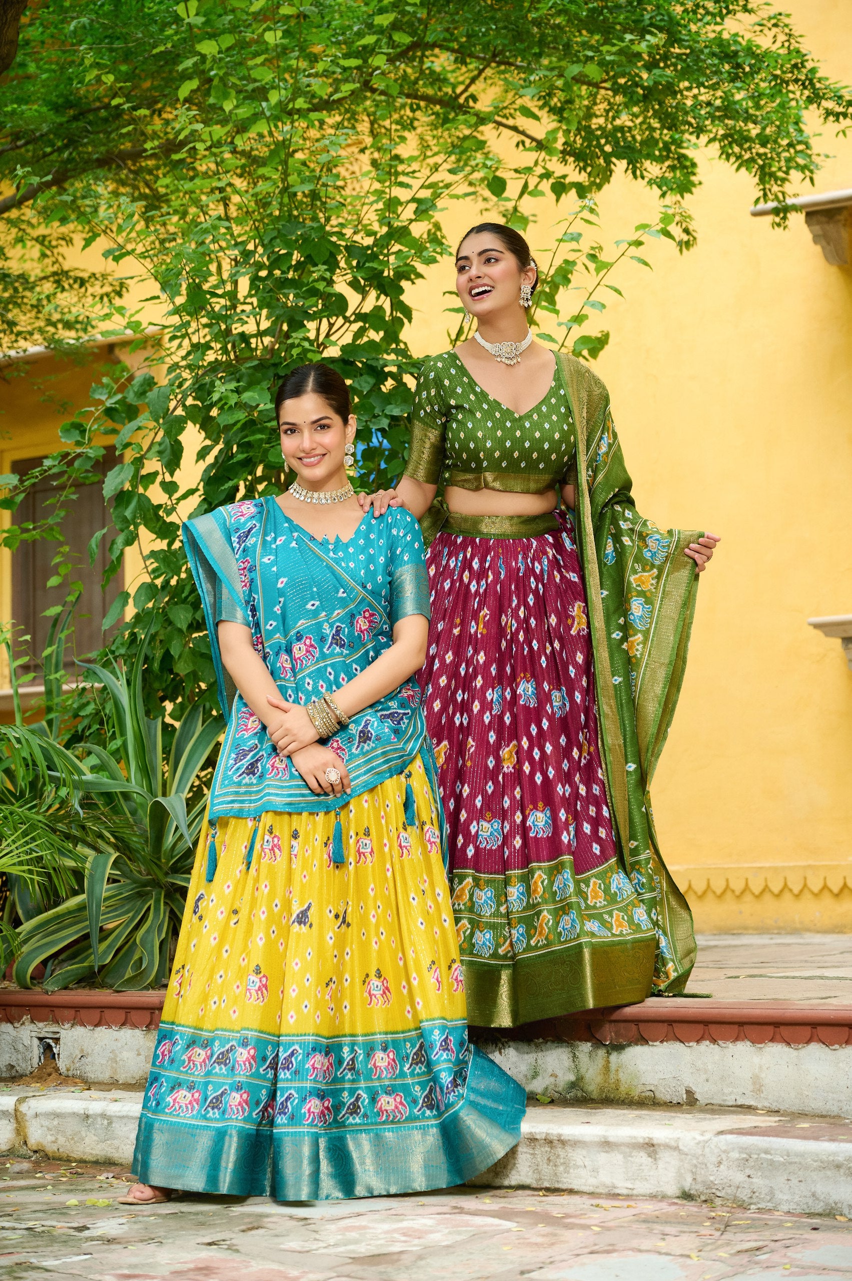 ✨ Heavy Lichi Jacquard Lehenga Choli with Dupatta (Stitched, Upto Size 44) | Bridal Party Wear ✨