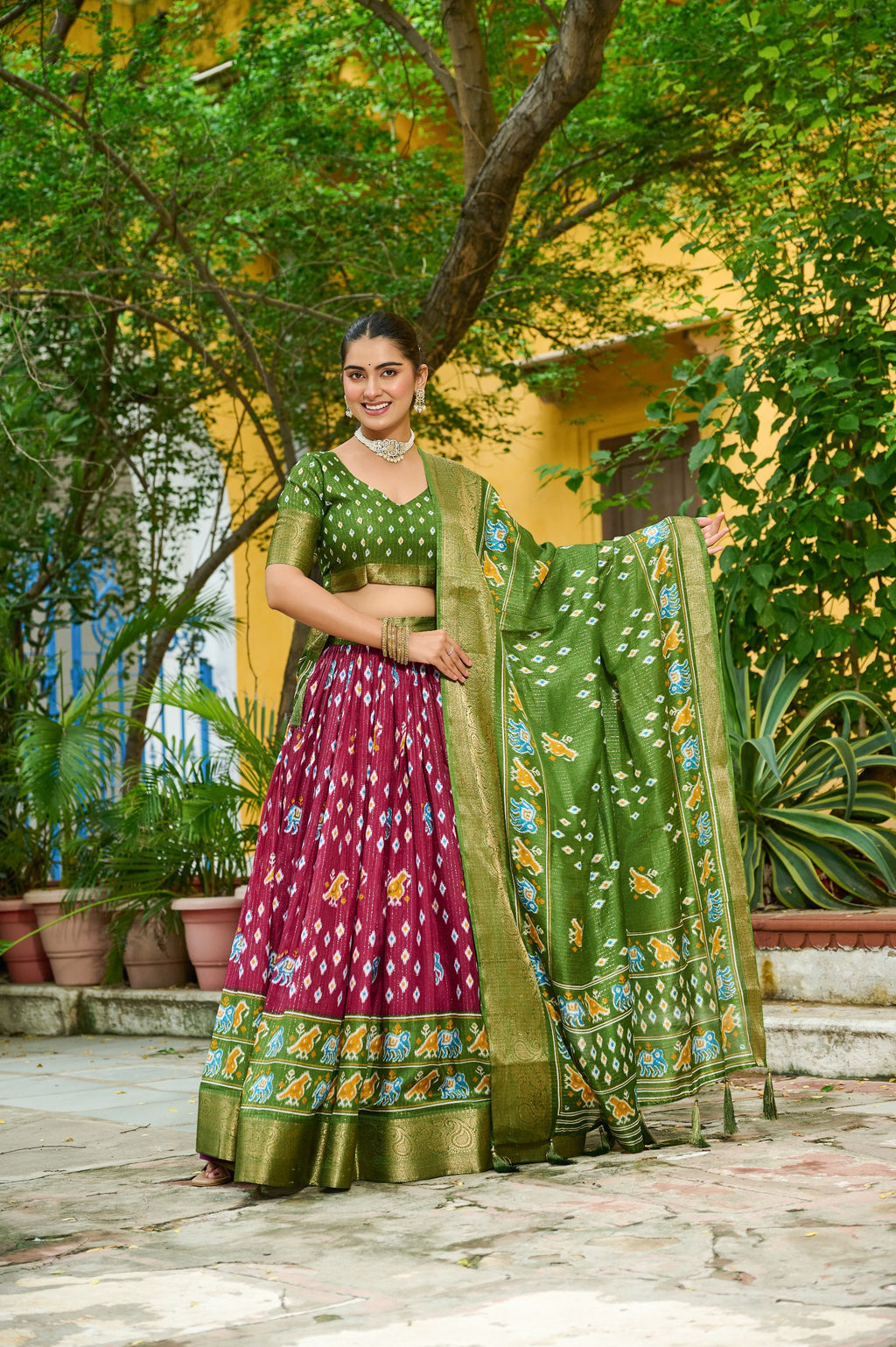 ✨ Heavy Lichi Jacquard Lehenga Choli with Dupatta (Stitched, ) | Bridal Party Wear ✨
