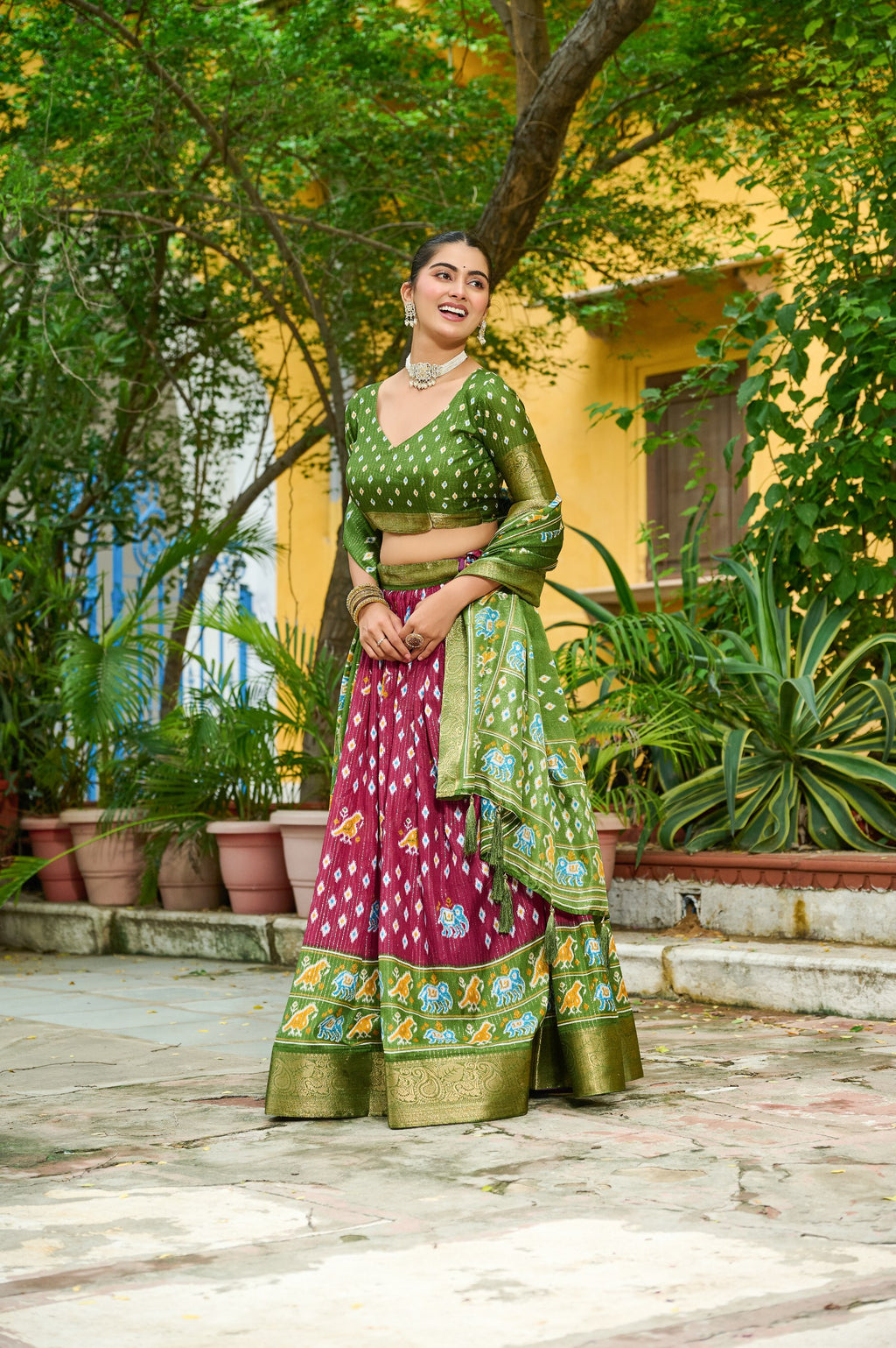 ✨ Heavy Lichi Jacquard Lehenga Choli with Dupatta (Stitched, ) | Bridal Party Wear ✨