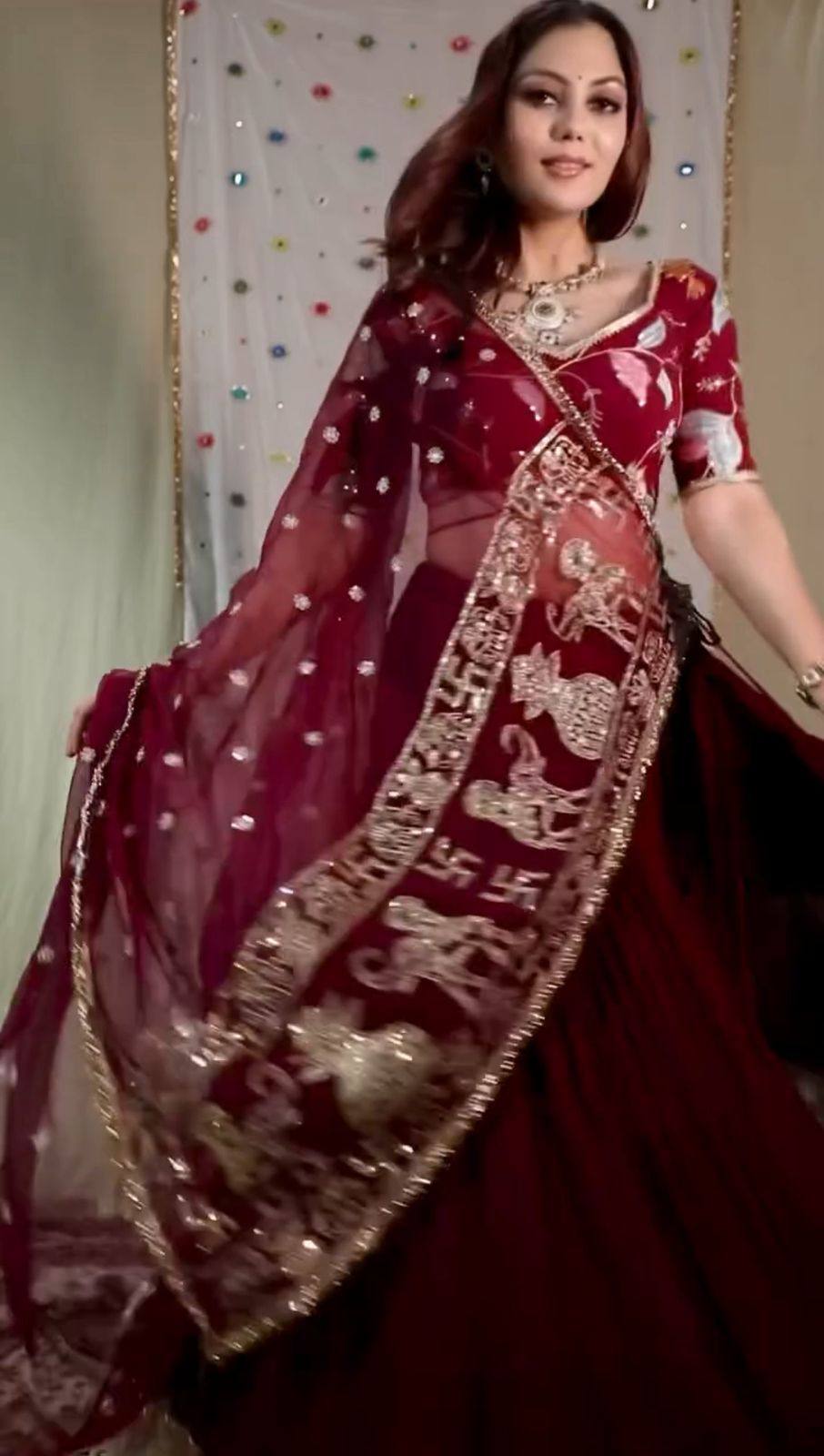 Navratri 9 Meter Flair Lehenga Choli Fox Georgette Embroidery Sequence Work Heavy Dupatta