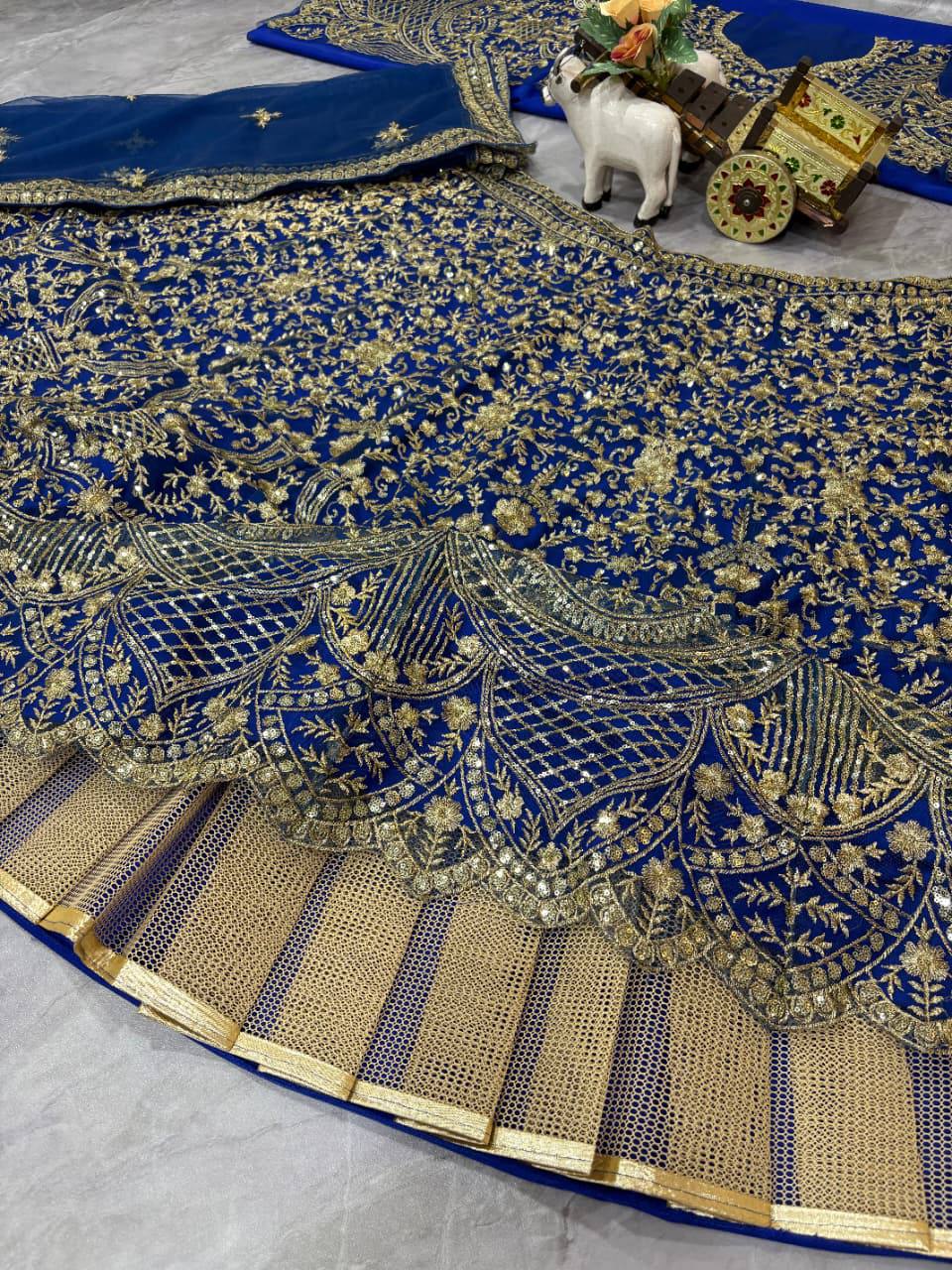 Women's Twinkle Silk Lehenga Choli - Sequins & Embroidery Work