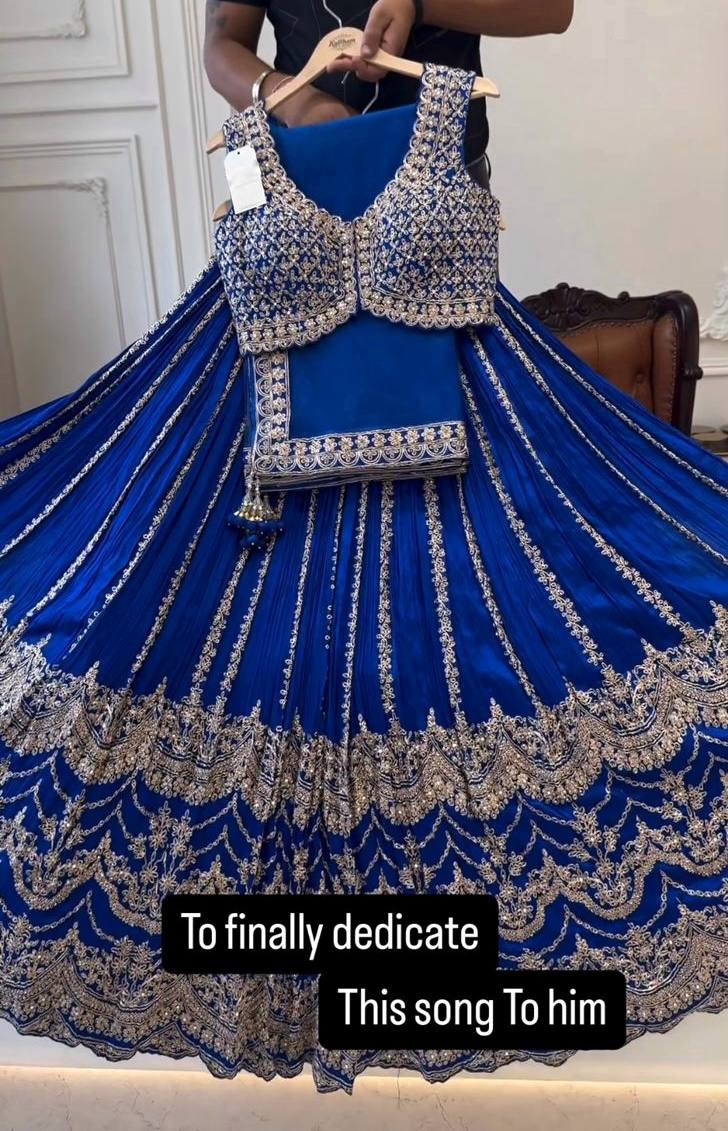 Faux Georgette Coding Sequin Embroidered Lehenga with Dupatta – Semi-Stitched Designer Partywear Set
