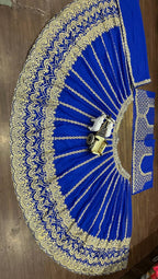 Royal Blue Embroidered Lehenga Set with Golden Zari and Sequin Work