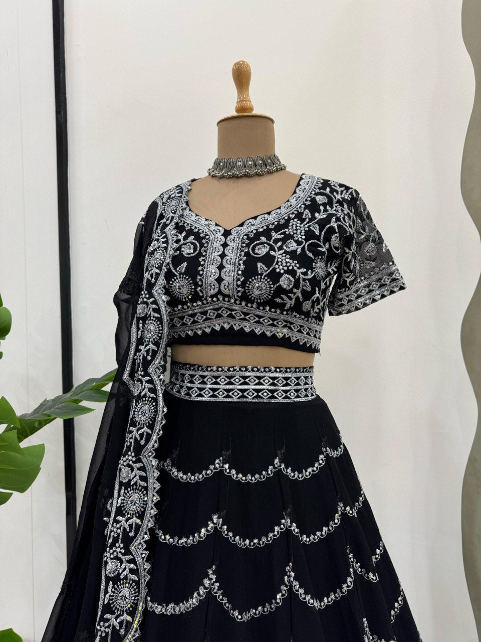 Exclusive 3.8m Flare Lehenga Choli for Women - Semi-Stitched, Sequence Work, Cancan Layer & Embroidered Dupatta