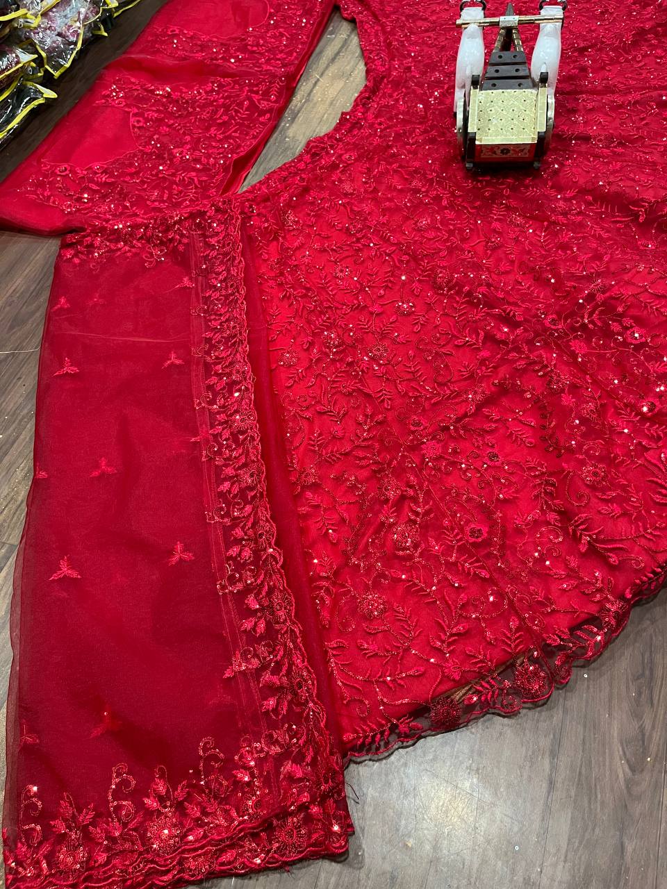 Ethereal Embroidered Butterfly Net Lehenga Set for Dreamy Celebrations