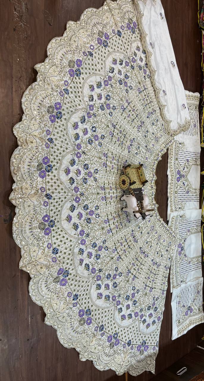 Lavender Royal Heritage Embroidered Lehenga Choli