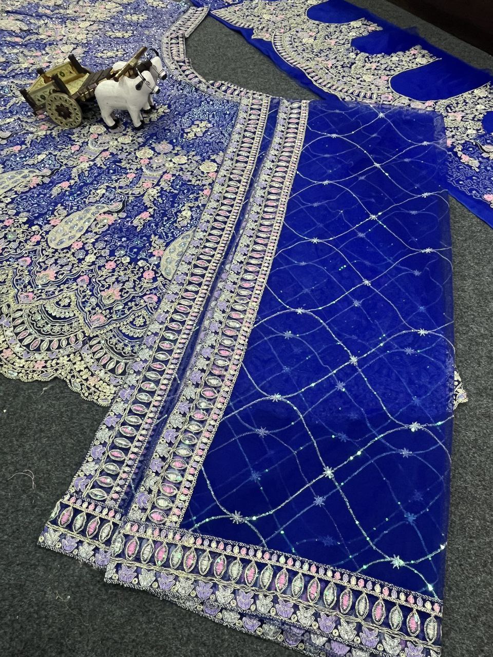 Purple colour premium Coding Sequins work and designer blouse perfect fit for you
