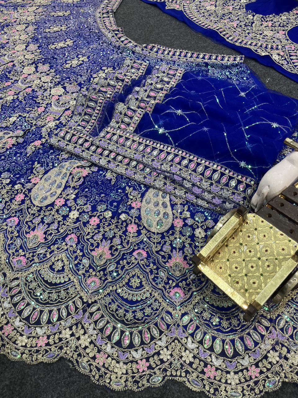 Purple colour premium Coding Sequins work and designer blouse perfect fit for you