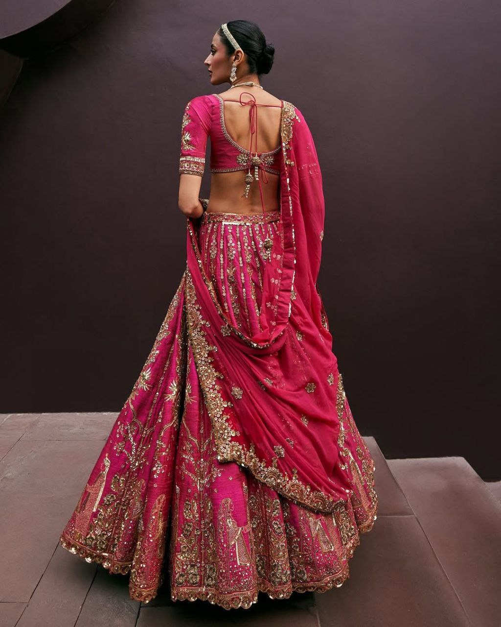 Premium Two-Tone Tapeta Silk Lehenga Choli Set