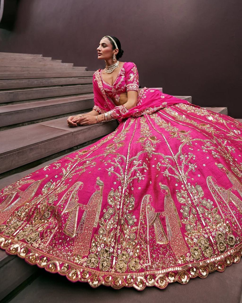 Premium Two-Tone Tapeta Silk Lehenga Choli Set