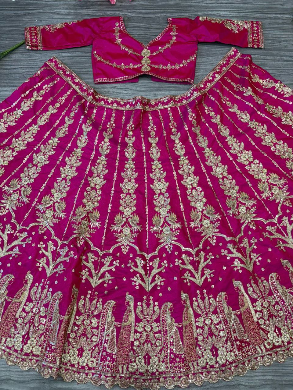 Premium Two-Tone Tapeta Silk Lehenga Choli Set