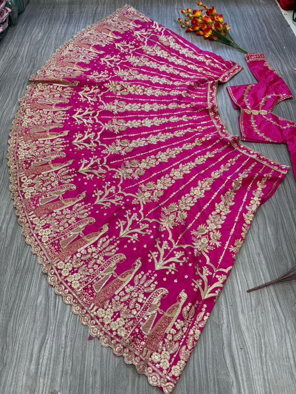 Premium Two-Tone Tapeta Silk Lehenga Choli Set