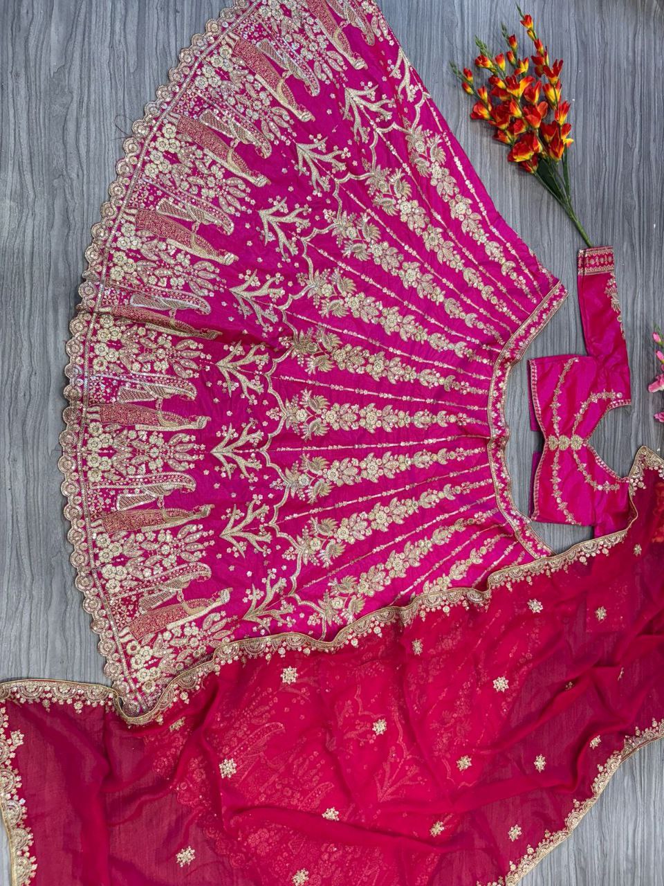 Premium Two-Tone Tapeta Silk Lehenga Choli Set