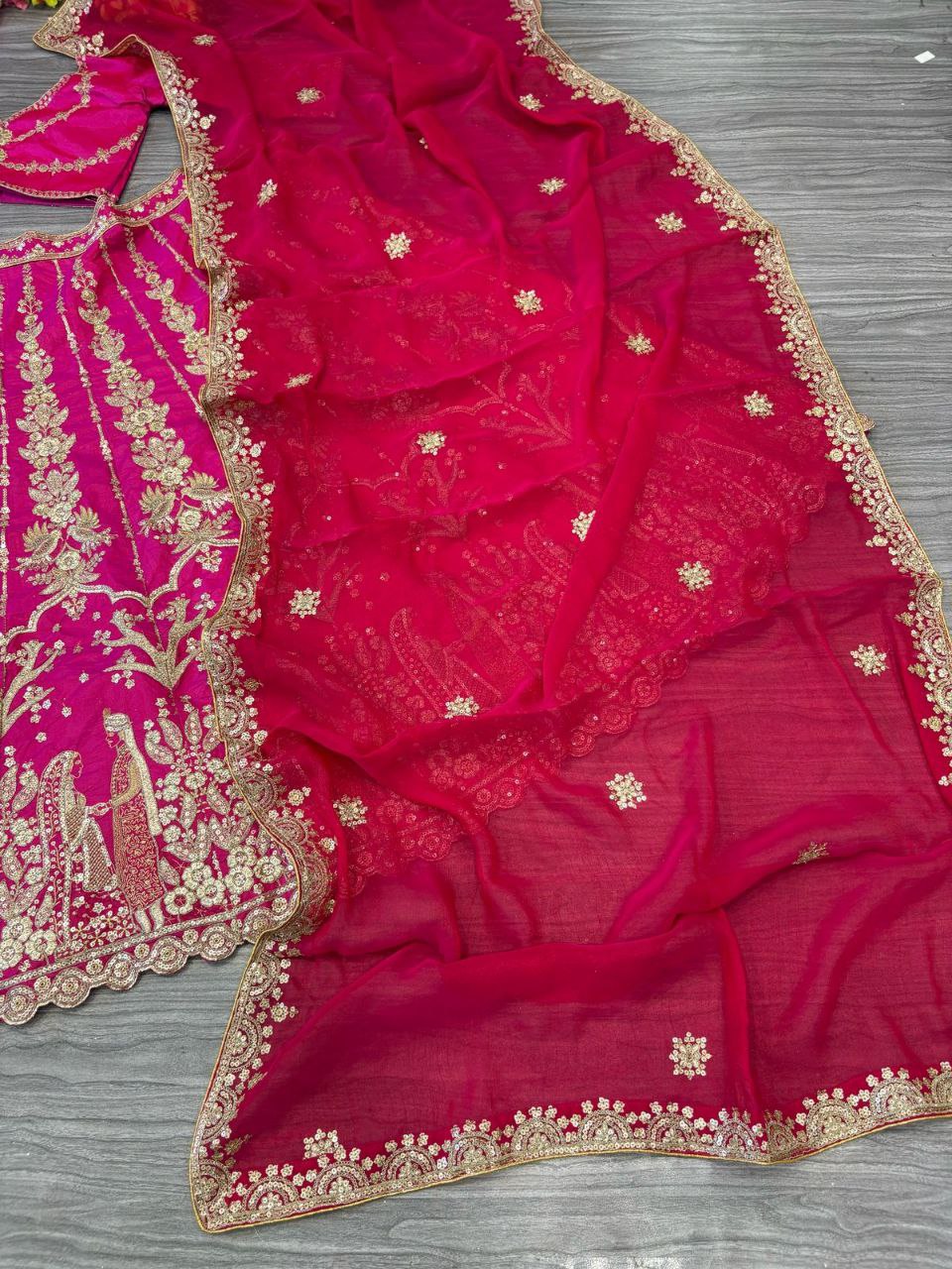 Premium Two-Tone Tapeta Silk Lehenga Choli Set