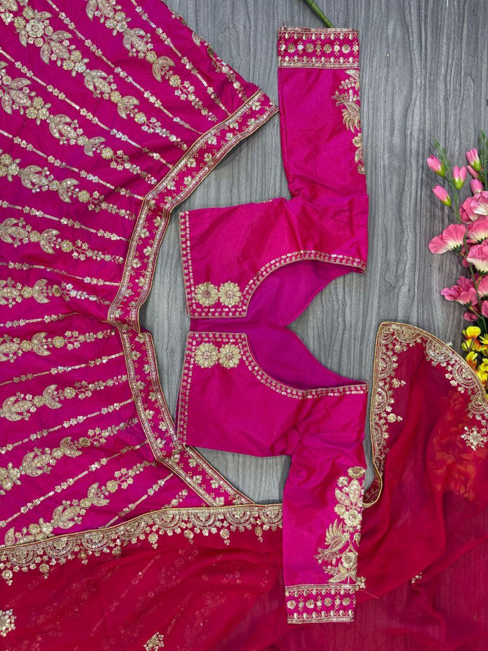 Premium Two-Tone Tapeta Silk Lehenga Choli Set