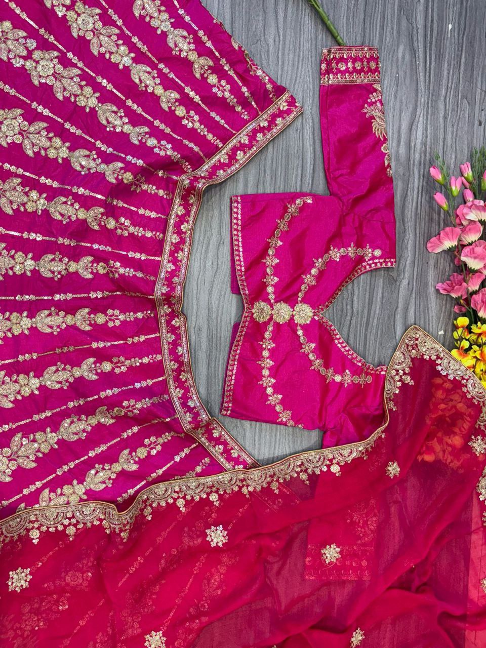 Premium Two-Tone Tapeta Silk Lehenga Choli Set