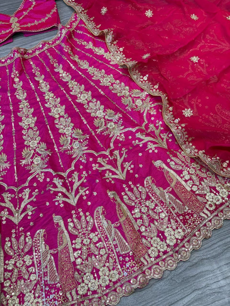 Premium Two-Tone Tapeta Silk Lehenga Choli Set