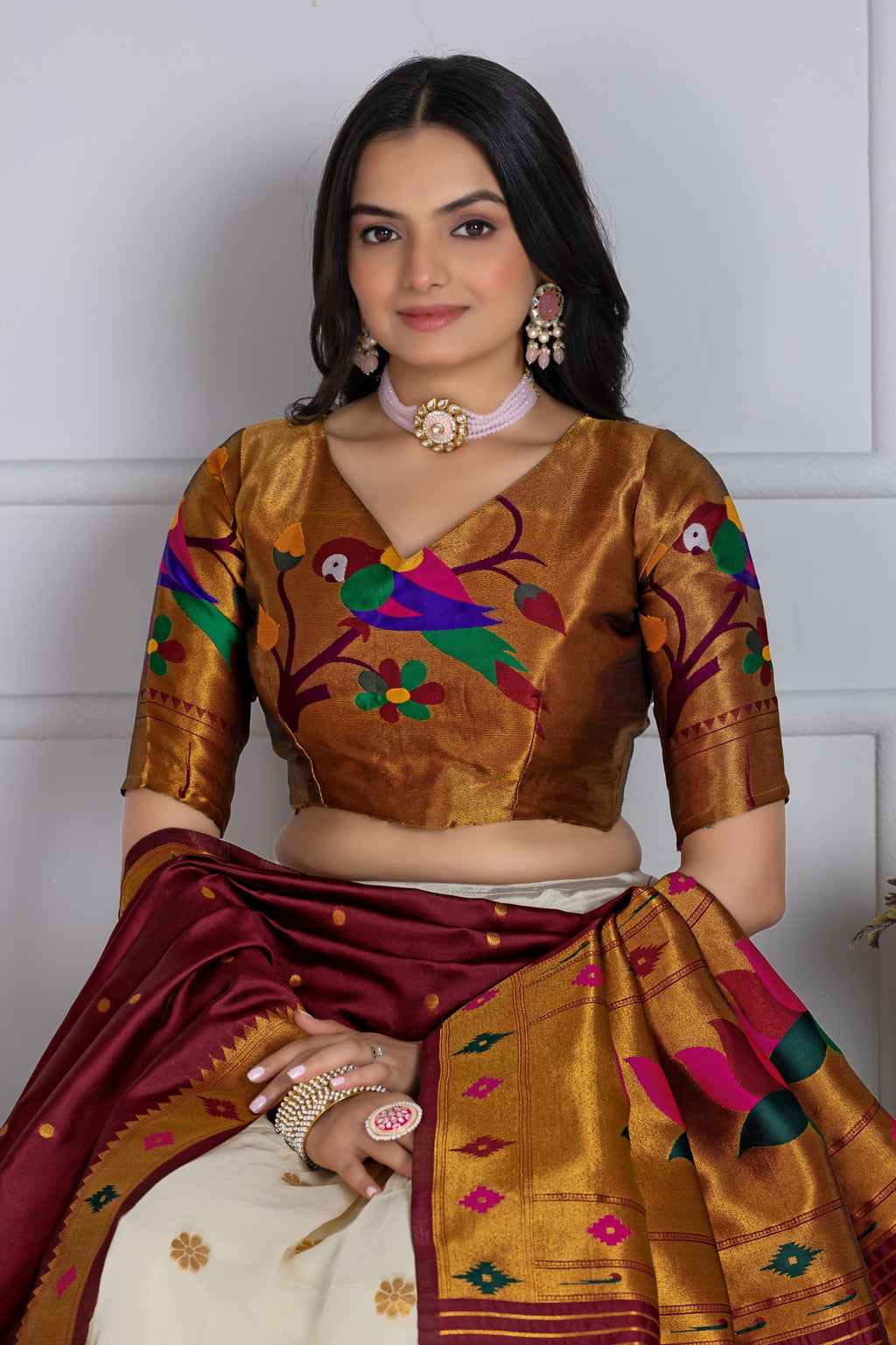 ✨ "Heavy Jacquard Lichi Silk Lehenga Choli with Zari Weaving (Stitched Upto Size 44) | Wedding & Party Wear 🌹"