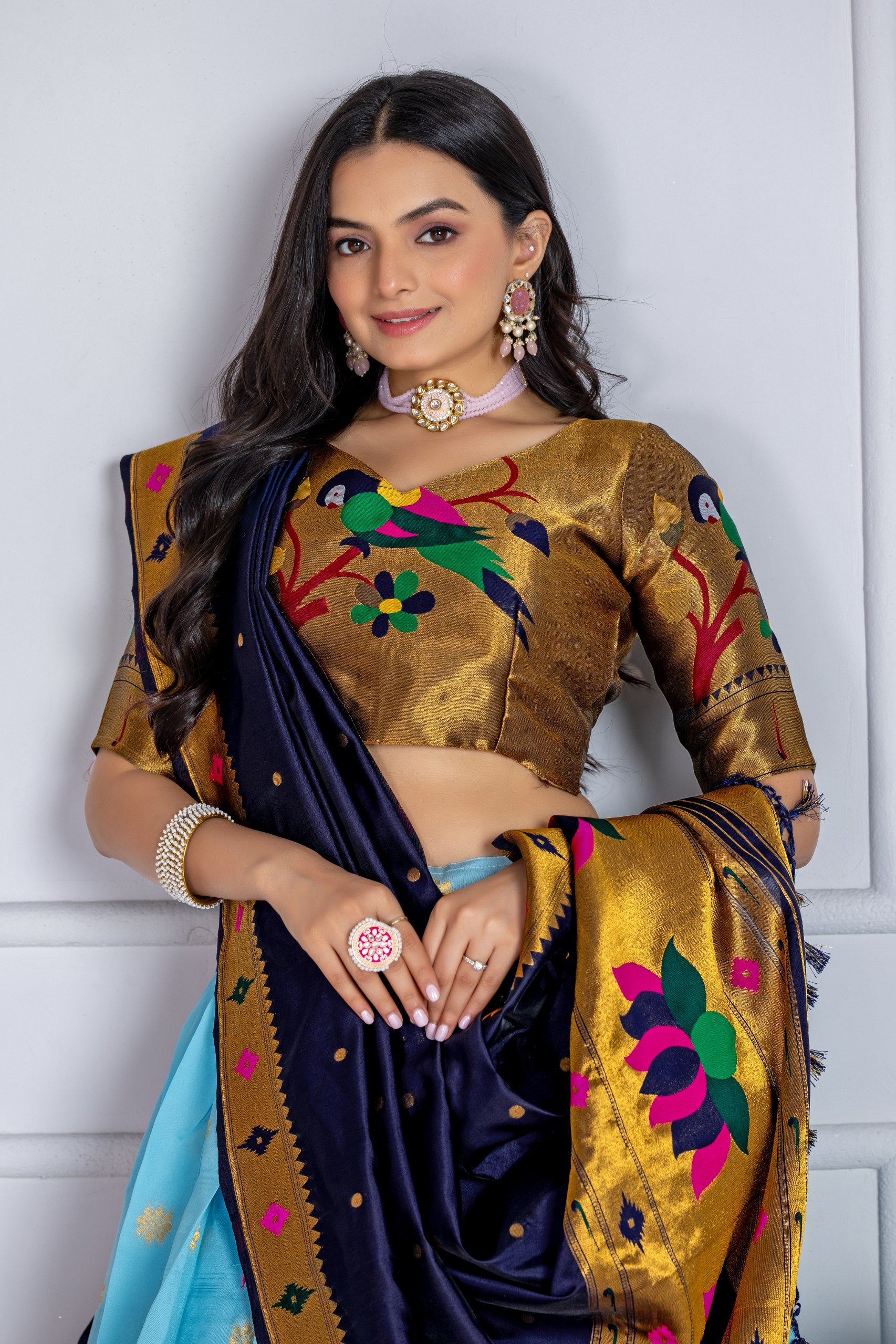 ✨ "Heavy Jacquard Lichi Silk Lehenga Choli with Zari Weaving (Stitched Upto Size 44) | Wedding & Party Wear 🌹"