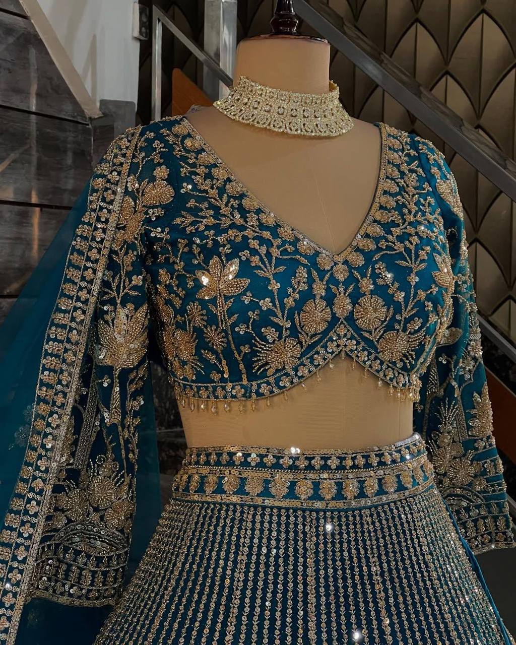 Blue colour Soft Net Lehenga Choli with Coding Sequins & Dupatta – Glamorous Ethnic Ensemble