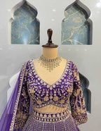 Premium Soft Net Lehenga Choli with Sequins & Embroidery Work