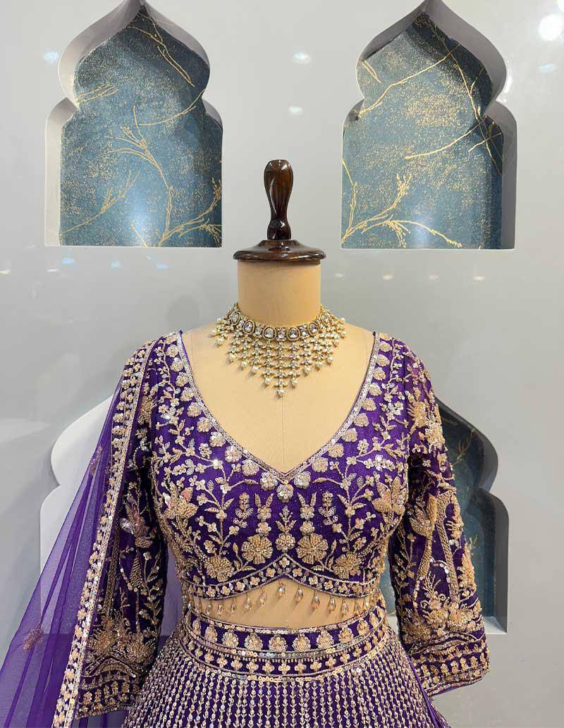 Premium Soft Net Lehenga Choli with Sequins & Embroidery Work