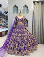 Premium Soft Net Lehenga Choli with Sequins & Embroidery Work