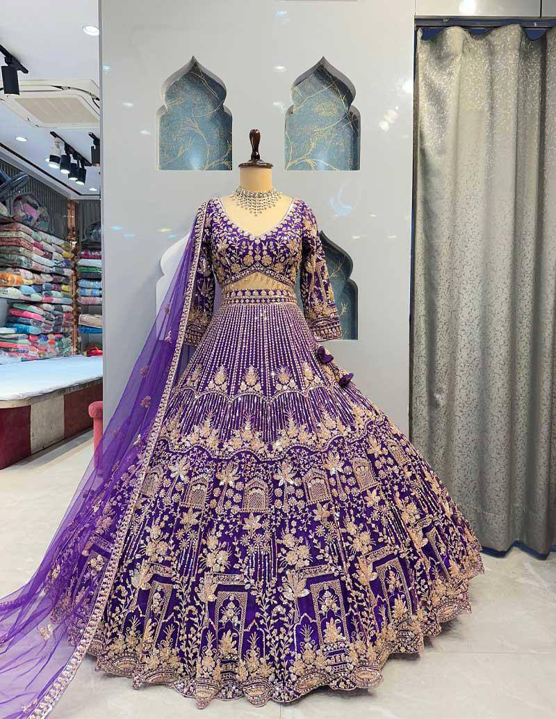 Premium Soft Net Lehenga Choli with Sequins & Embroidery Work