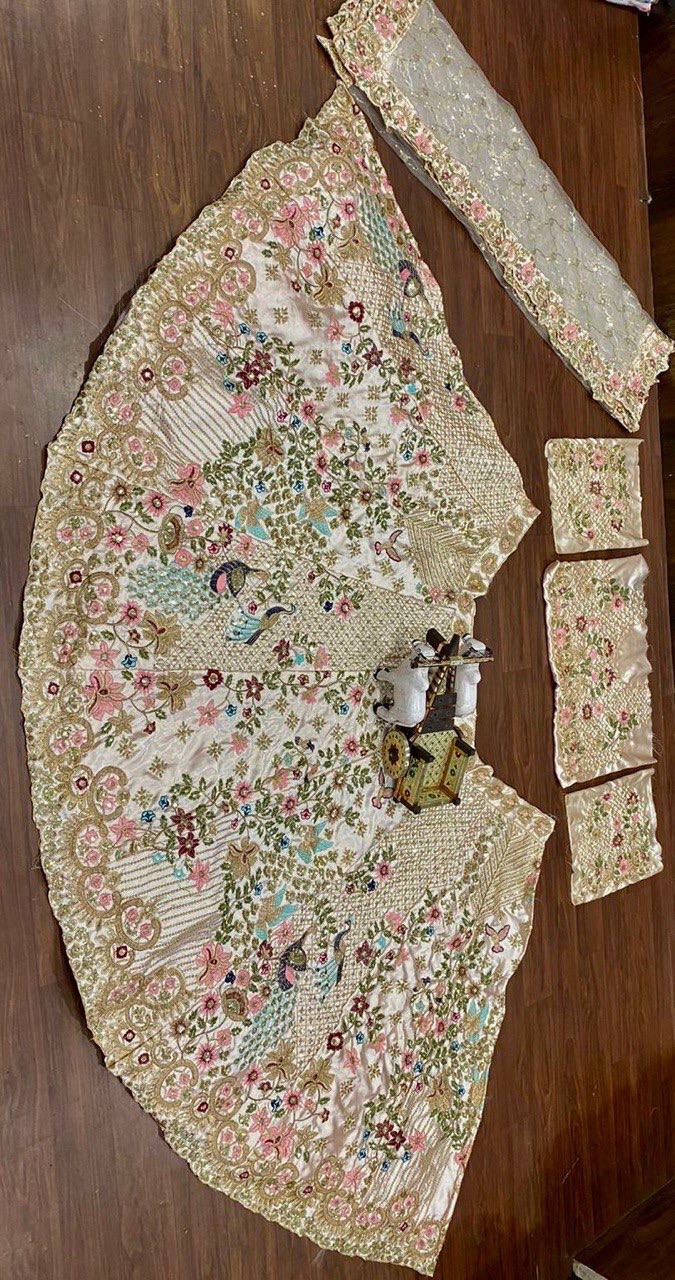 Pastel Garden Embroidered Net Lehenga Choli