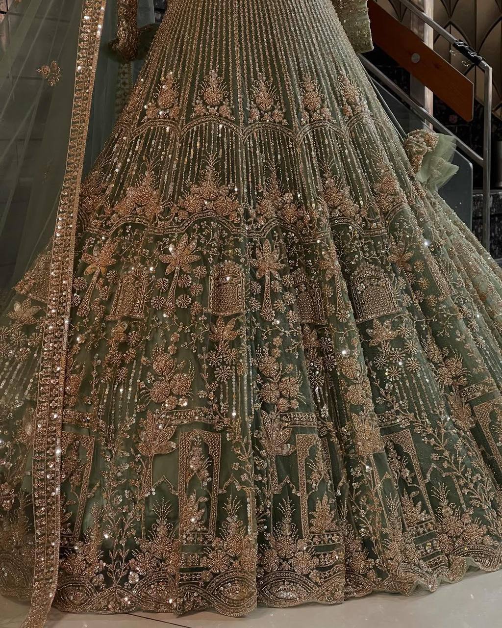 PISTA Soft Net Lehenga Choli with Sequins Embroidery WITH Attactive design