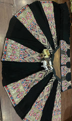 Noir Royal Geometric Embroidered Lehenga Choli