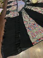 Noir Royal Geometric Embroidered Lehenga Choli