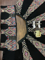 Noir Royal Geometric Embroidered Lehenga Choli