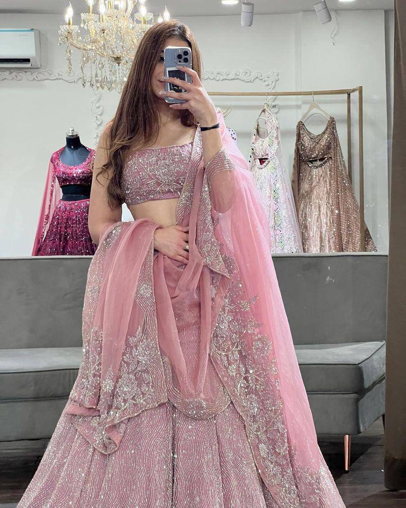 Fancy Coding Sequins Embroidered Fox Georgette Lehenga Set – Stylish Ethnic Wear