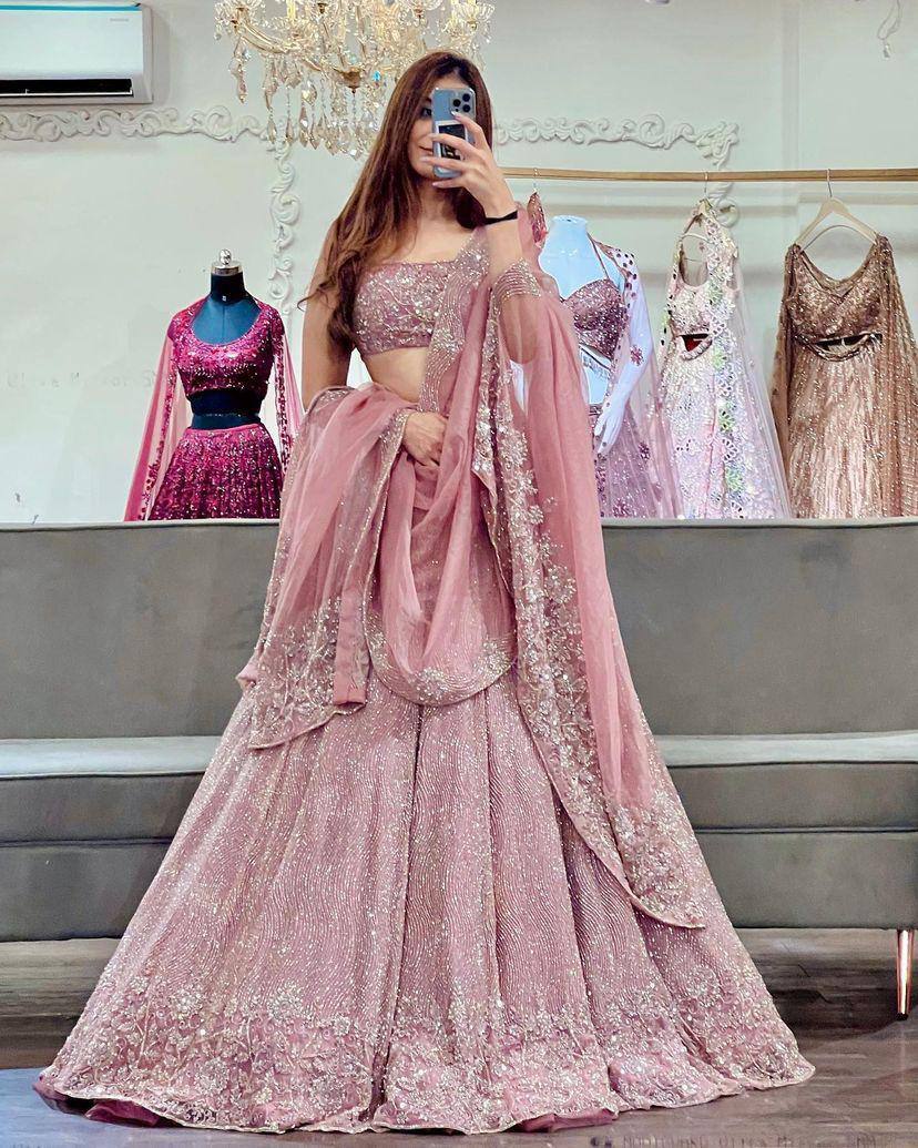 Fancy Coding Sequins Embroidered Fox Georgette Lehenga Set – Stylish Ethnic Wear