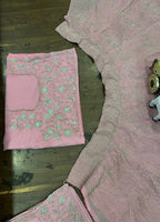 Pink Shimmer Embroidered Lehenga Set with Sequin and Thread Work