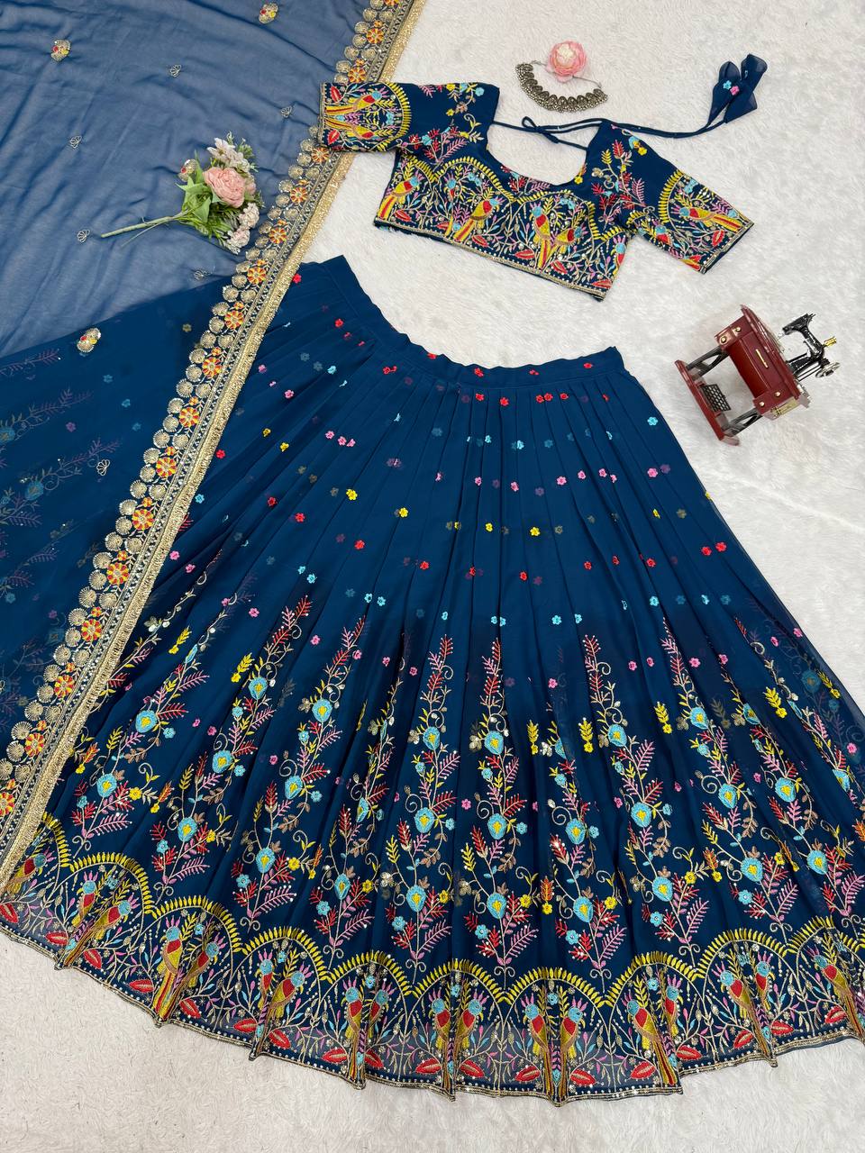 Faux Georgette Lehenga Choli Set