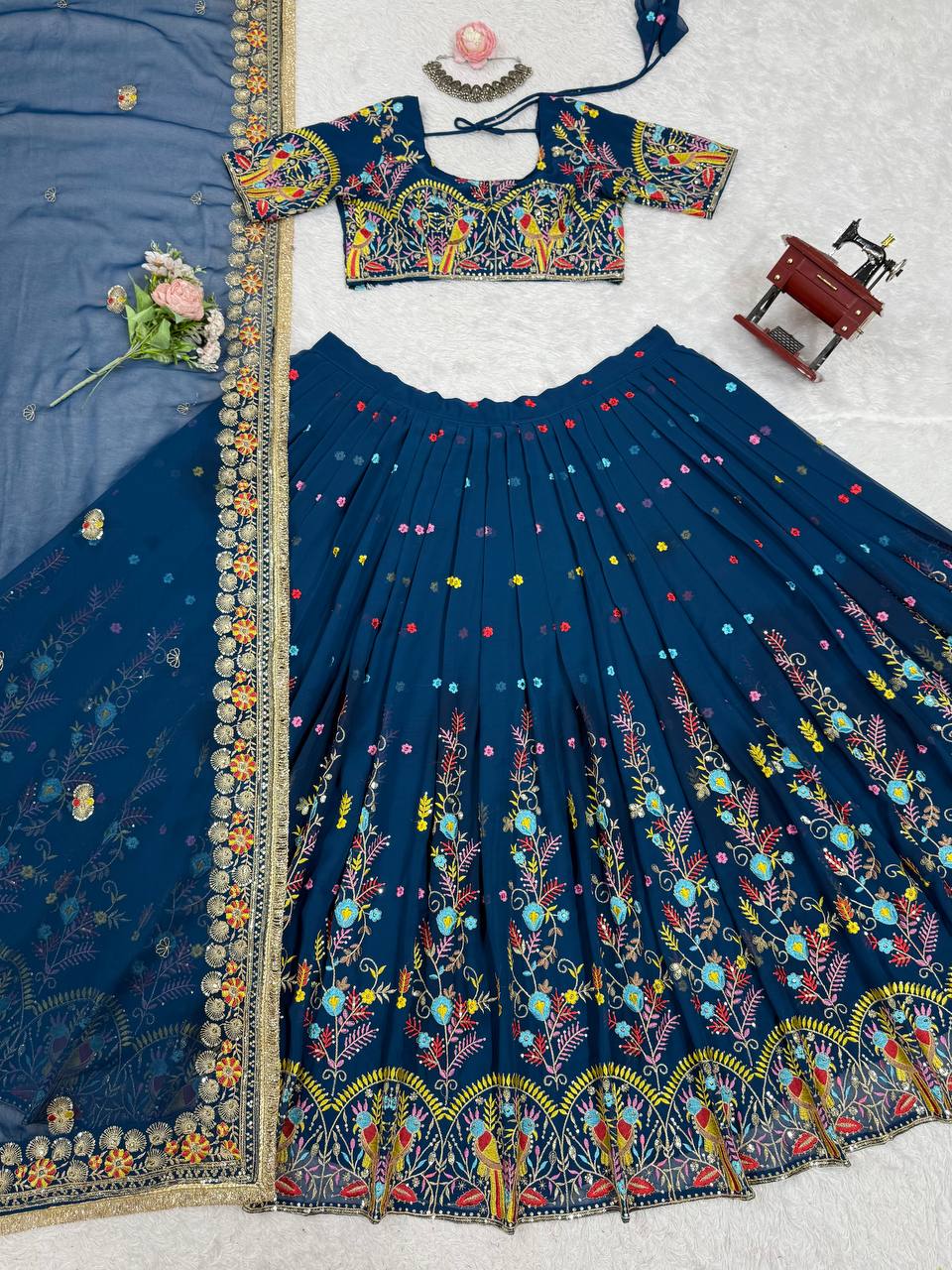 Faux Georgette Lehenga Choli Set