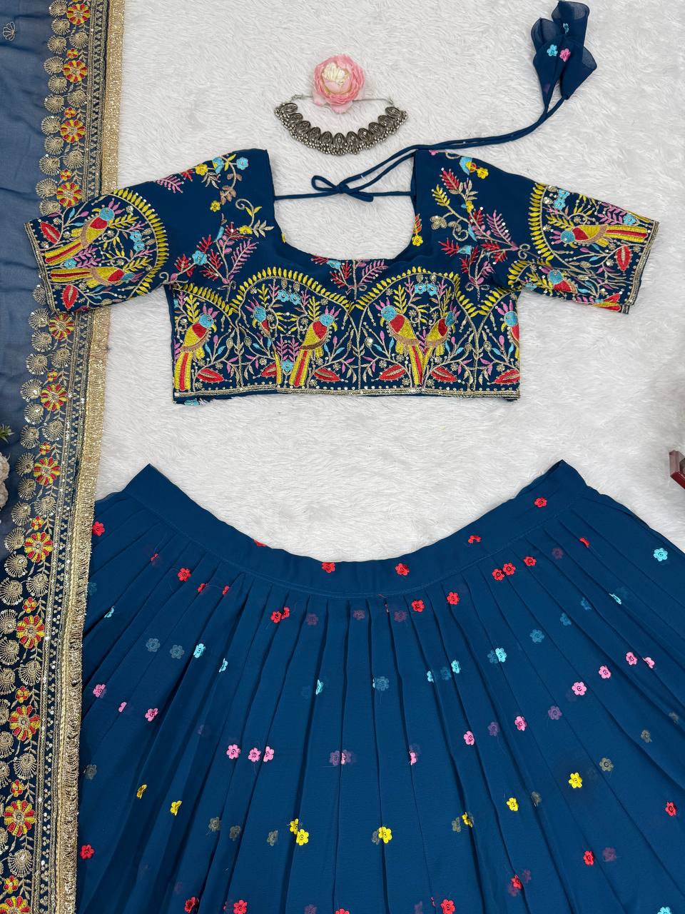 Faux Georgette Lehenga Choli Set